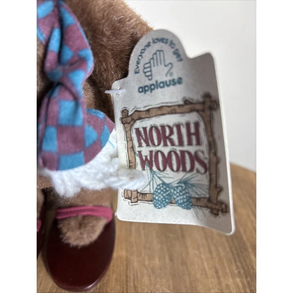 Vintage Applause North Woods Sherwood Raccoon Plush Toy with Tags Holiday